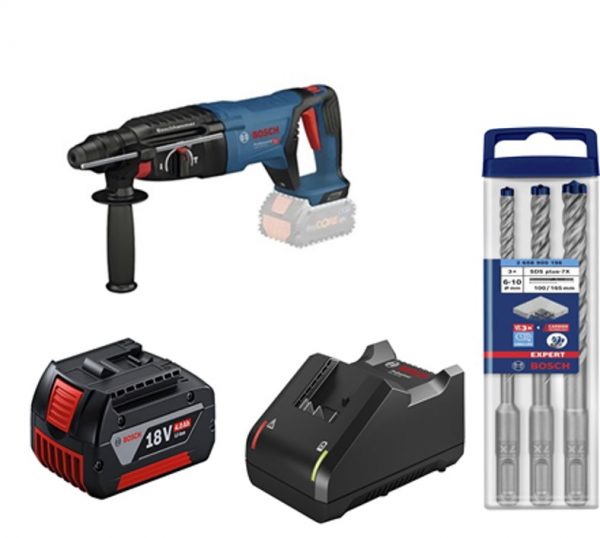   ROTOMARTILLO SDS PLUS GBH 18V-26 D INCLUYE: 1 BATERIA DE 4.0 AM, CARGADOR Y 1 SET DE BROCAS SDS PLUS